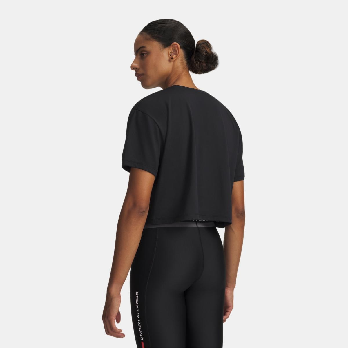 T-shirt de Training de Mulher Tech Branded Crop SS Preto-2