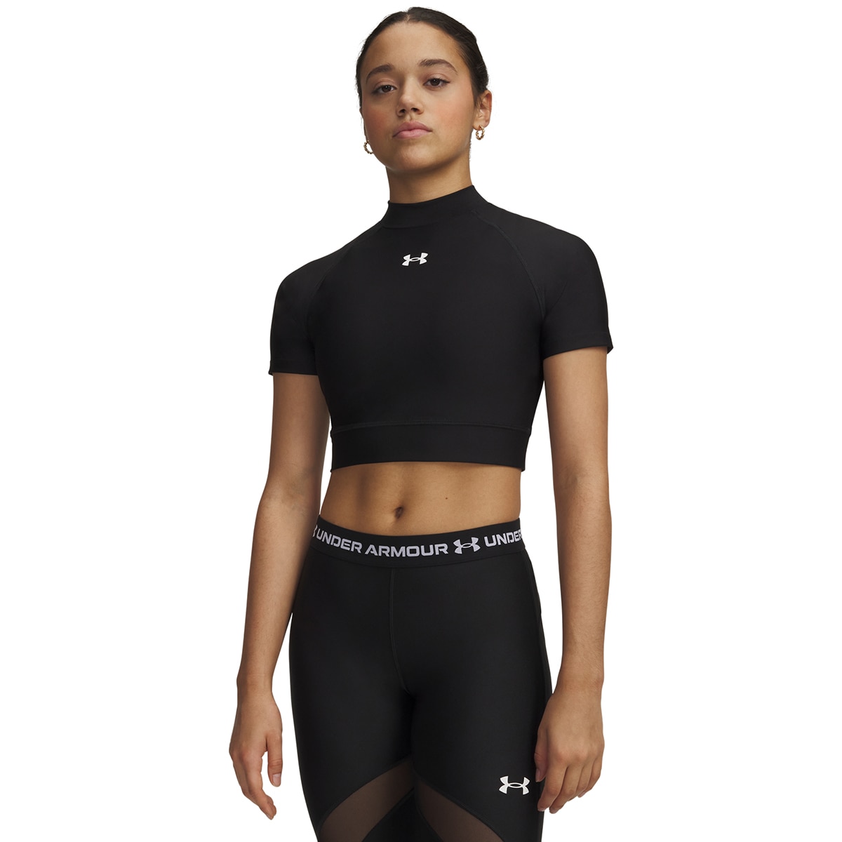 Imagem 0 de T-shirts de Mulher Training HeatGear Crop Mock SS