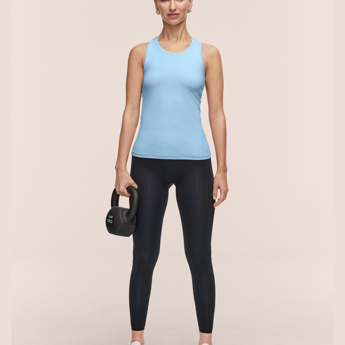 T-shirt S/M de Mulher Essential Azul Céu-4