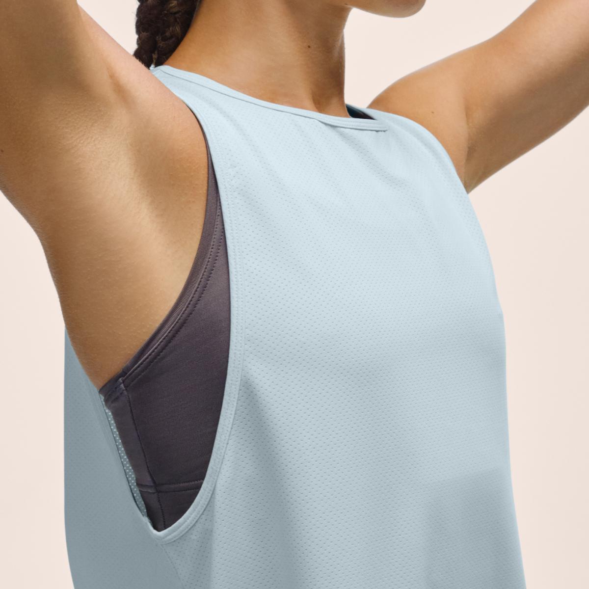 T-shirt S/M de Mulher Laser Azul-pastel-3