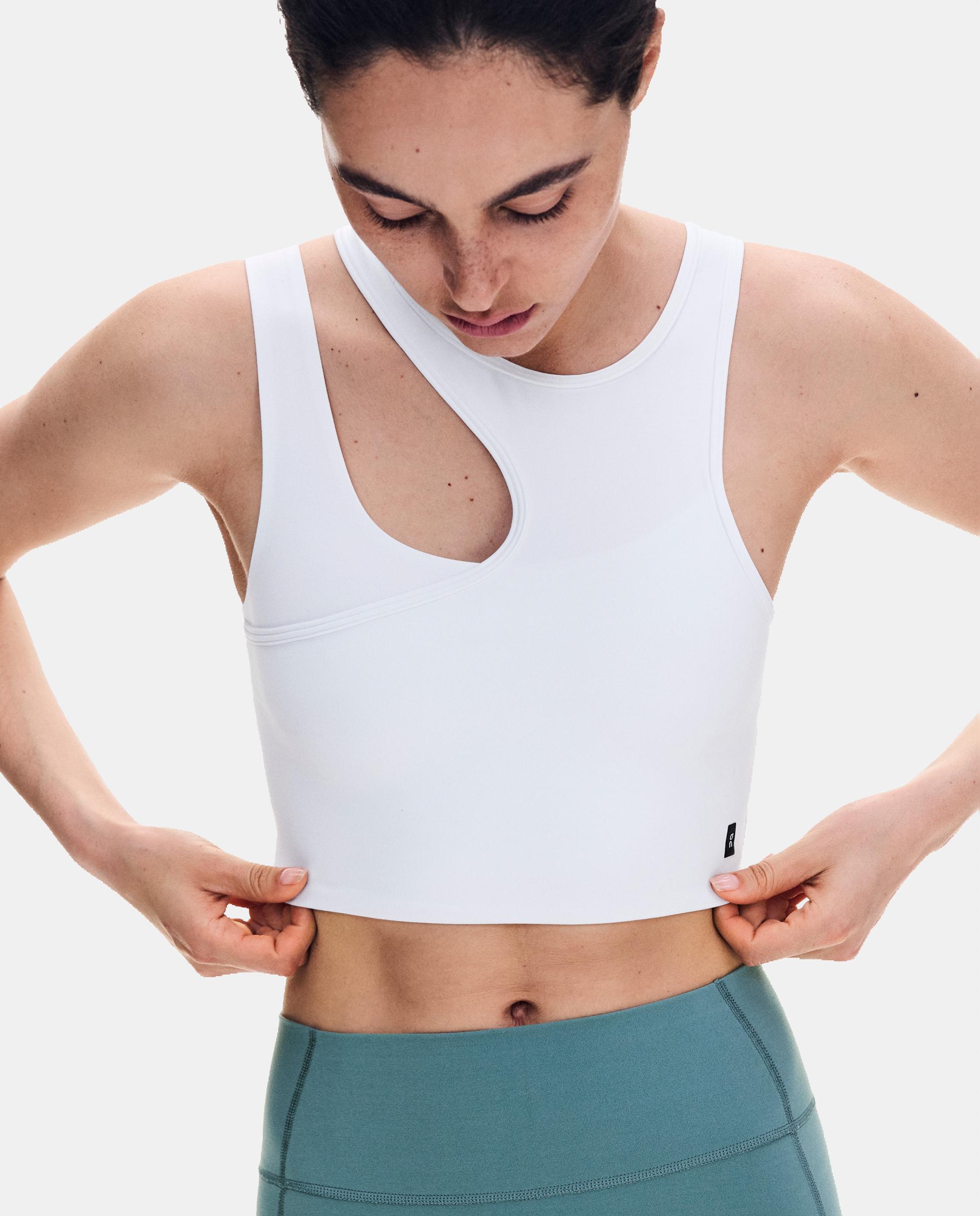 Camiseta de mujer Studio Asymmetric Crop ON - Blanco Blanco-1