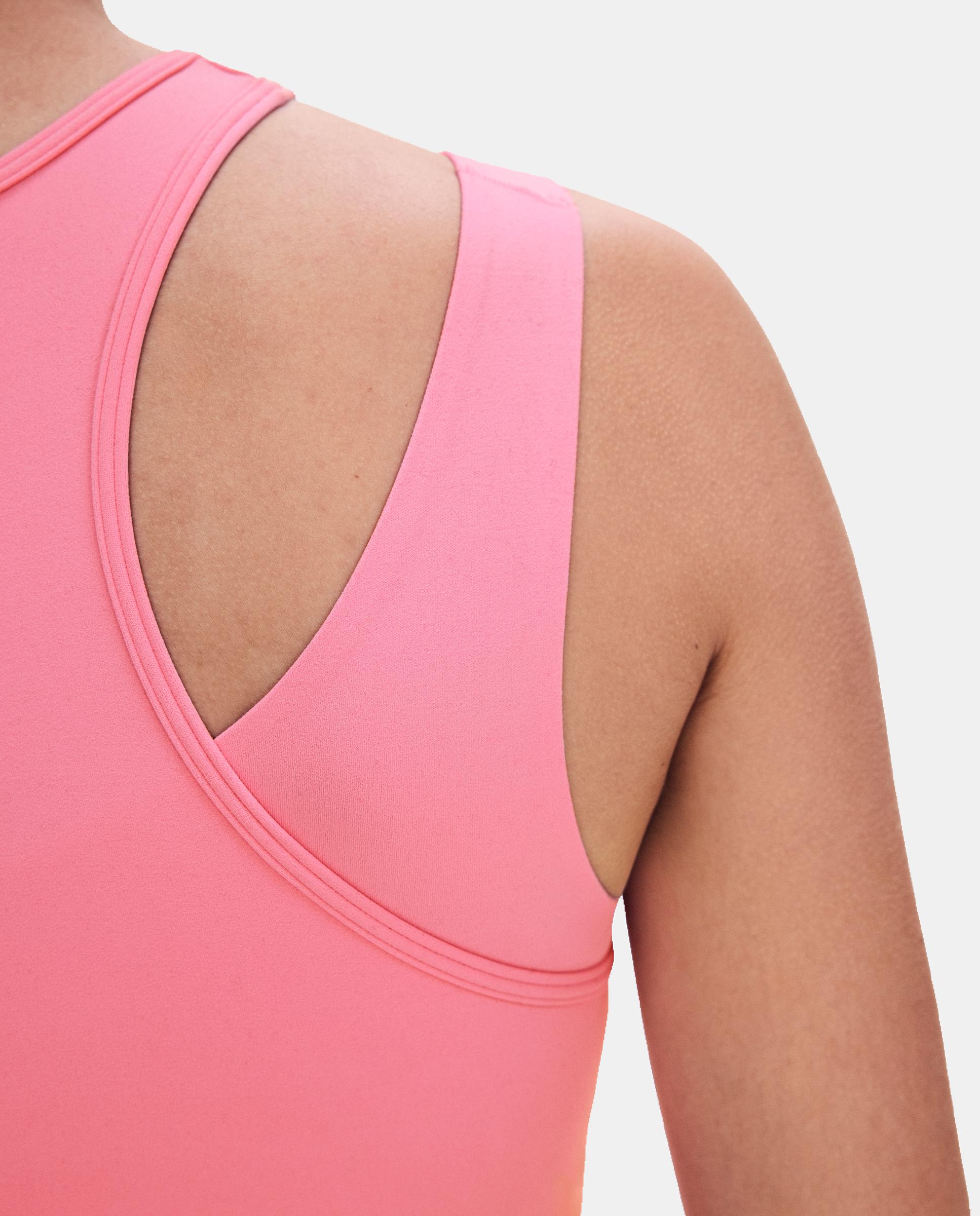 Camiseta de mujer Studio Asymmetric Crop ON - Rosa Rosa-2