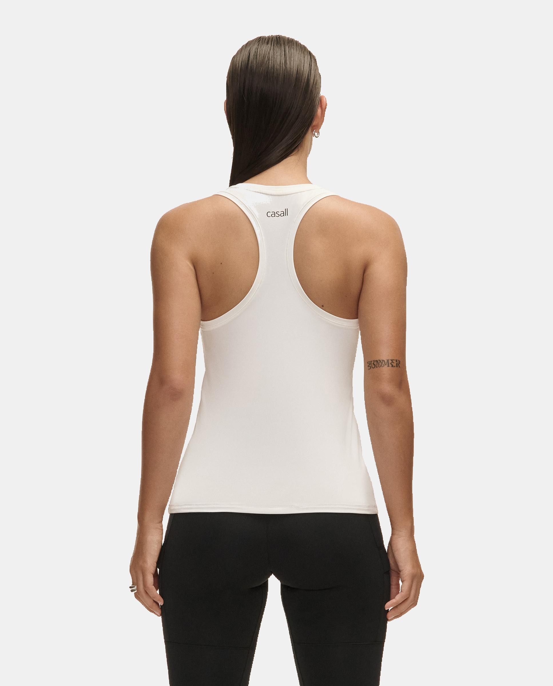 Camiseta de Yoga y Pilates de Mujer Casall Essential Racerback Tank CASALL - Blanco Blanco-2