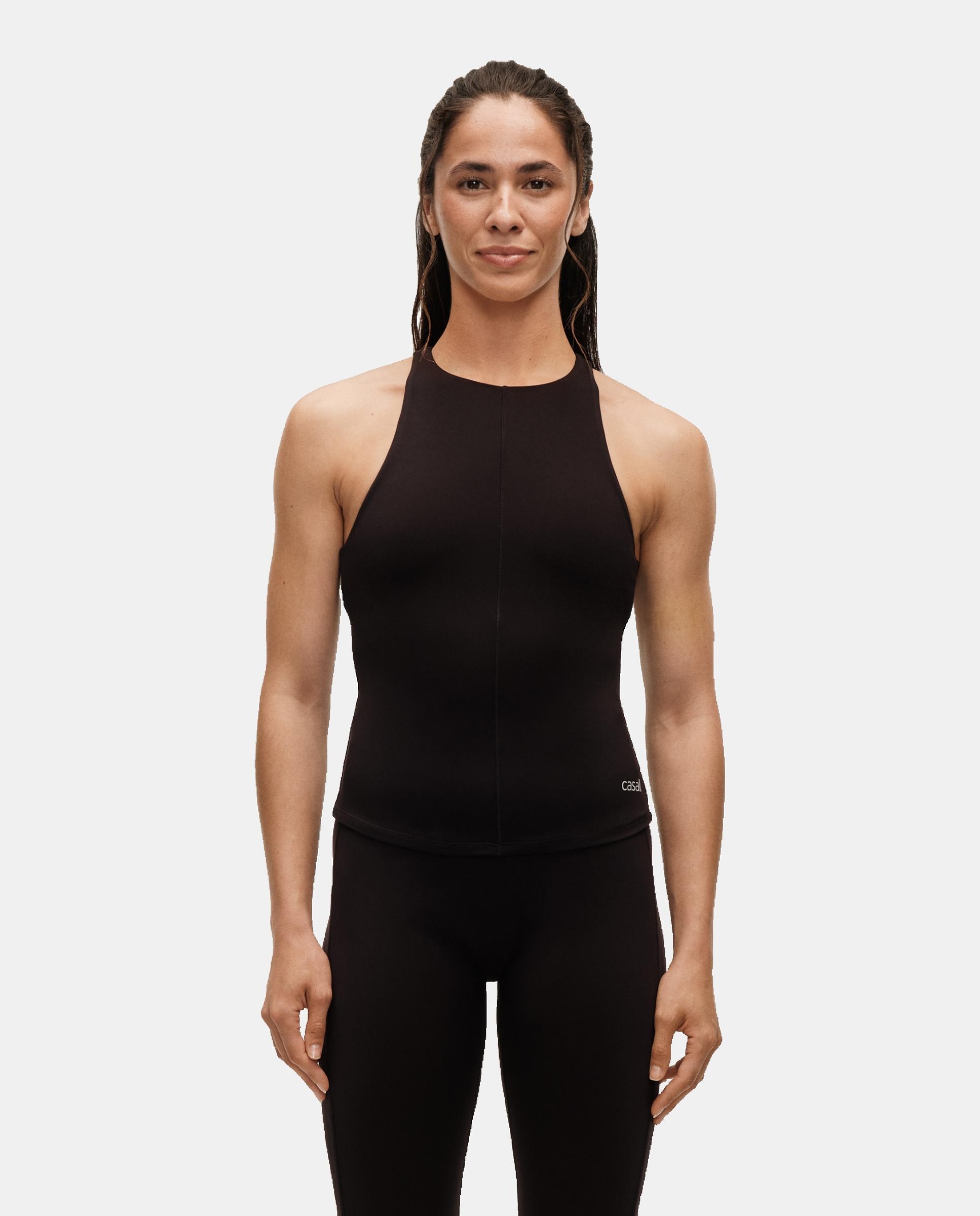 Casall Camiseta de Yoga y Pilates de Mujer Soft Touch Built In Bra Tank Negro