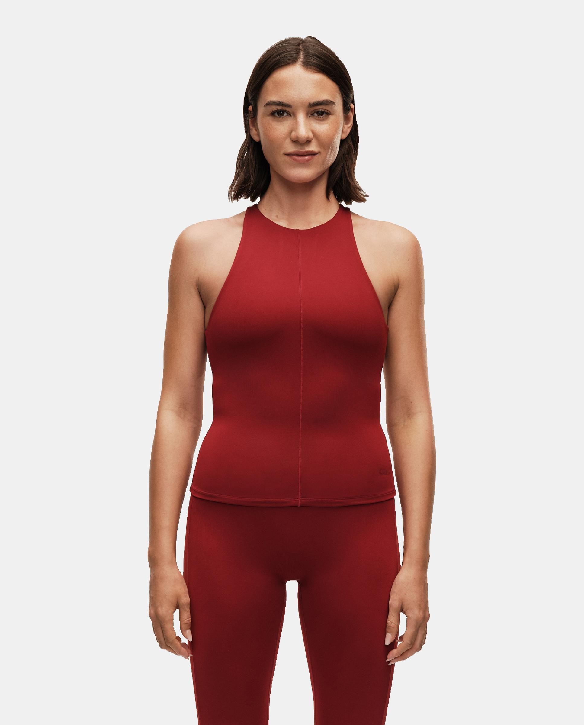 Camiseta de Yoga y Pilates de Mujer Casall Soft Touch Built In Bra Tank CASALL - Granate Granate-1