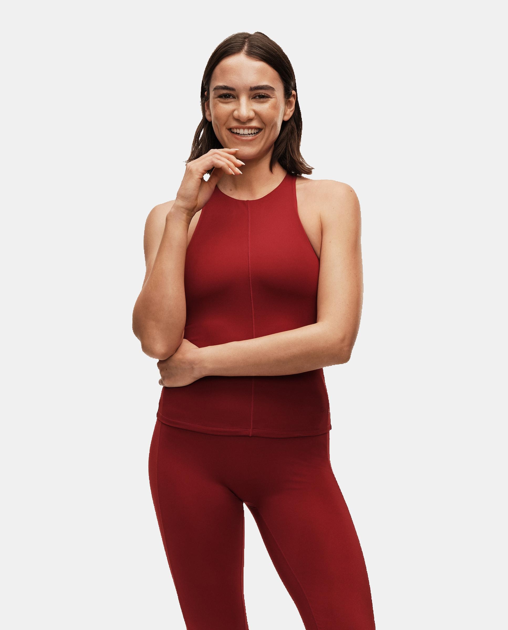Camiseta de Yoga y Pilates de Mujer Casall Soft Touch Built In Bra Tank CASALL - Granate Granate-4