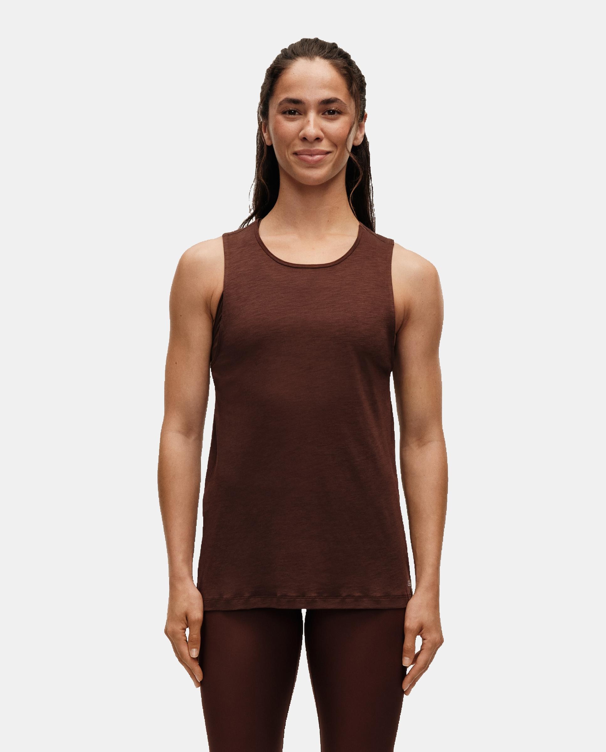 Casall Camiseta de Yoga y Pilates de Mujer Soft Texture Tank Marrón oscuro