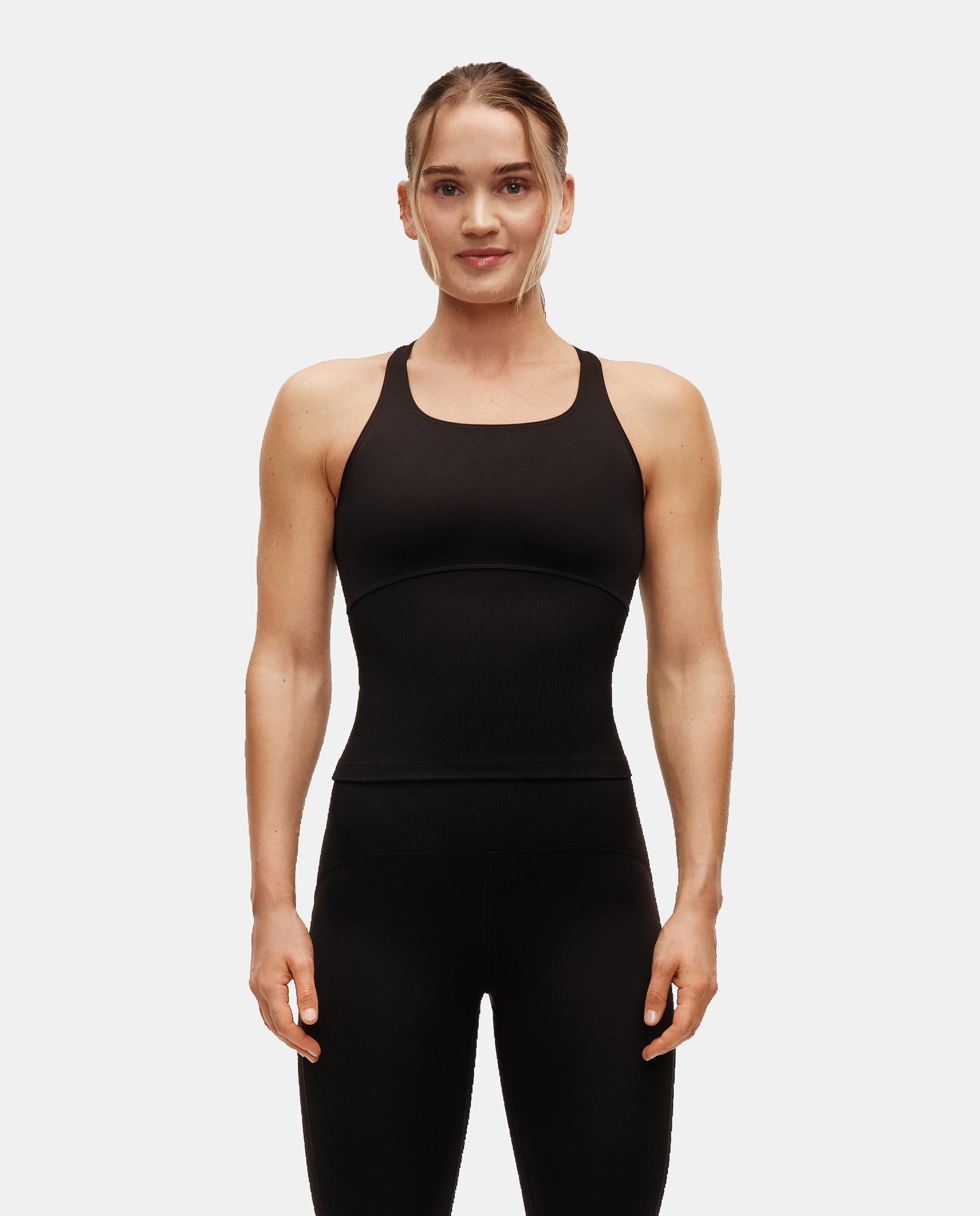Camiseta de Yoga y Pilates de Mujer Casall Brace Rib Tank CASALL - Negro Negro-1