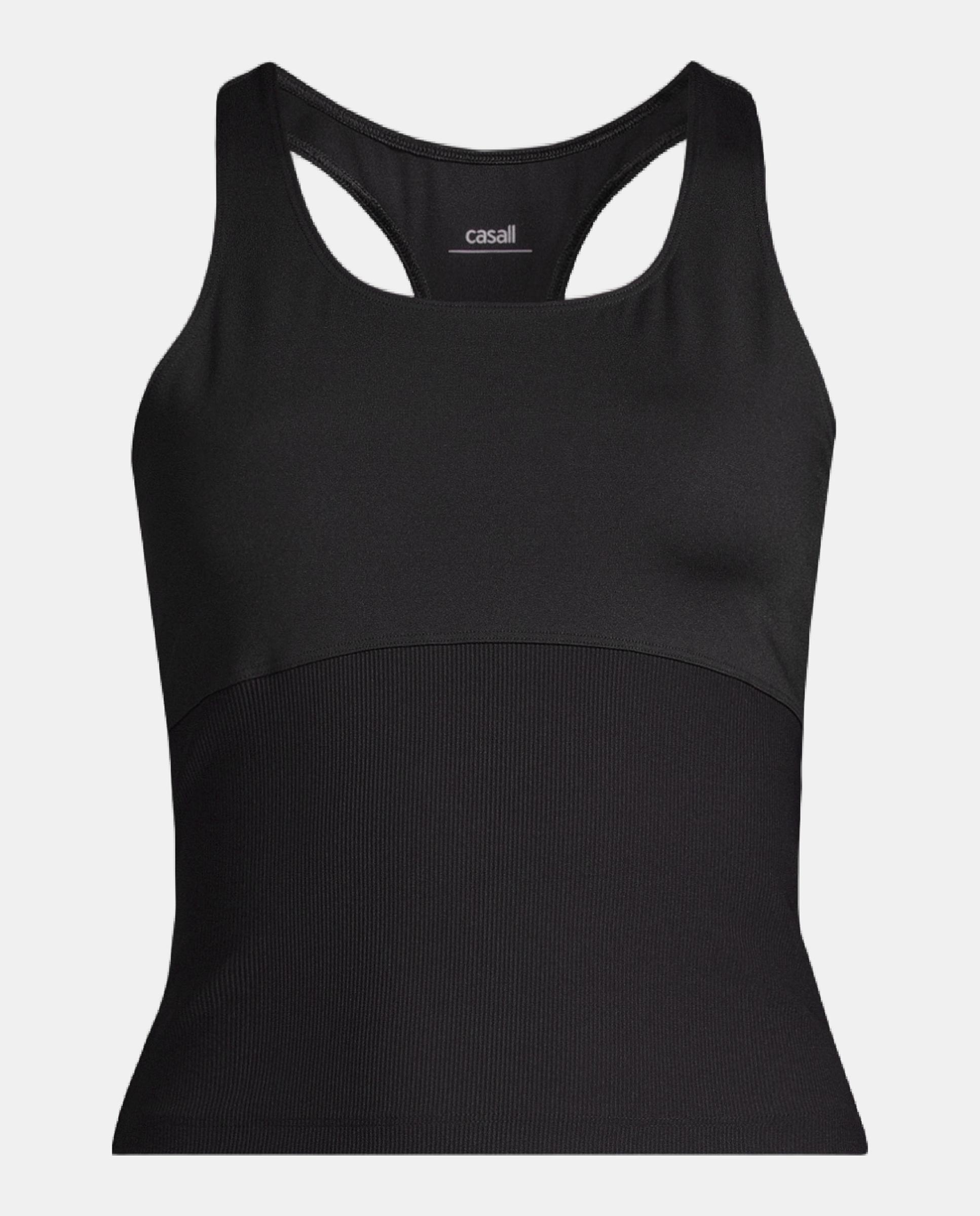 Camiseta de Yoga y Pilates de Mujer Casall Brace Rib Tank CASALL - Negro Negro-3