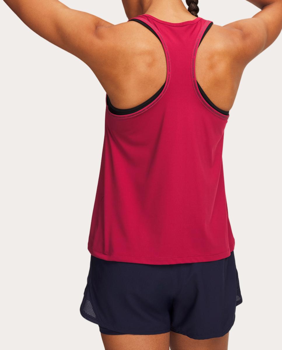 T-shirt de Mulher Tech Knockout Tank Vermelho-2