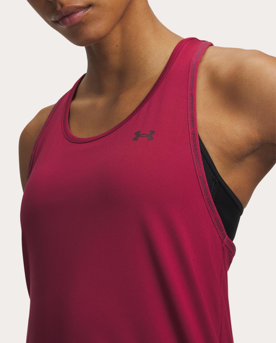 T-shirt de Mulher Tech Knockout Tank Vermelho-3
