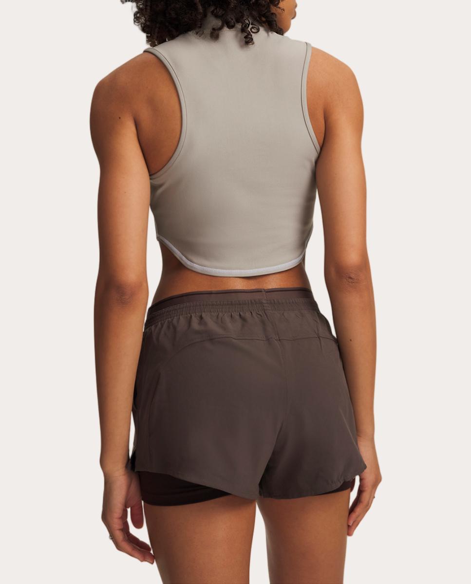 T-shirt de Mulher UA HeatGear Novelty Tank Taupe-2