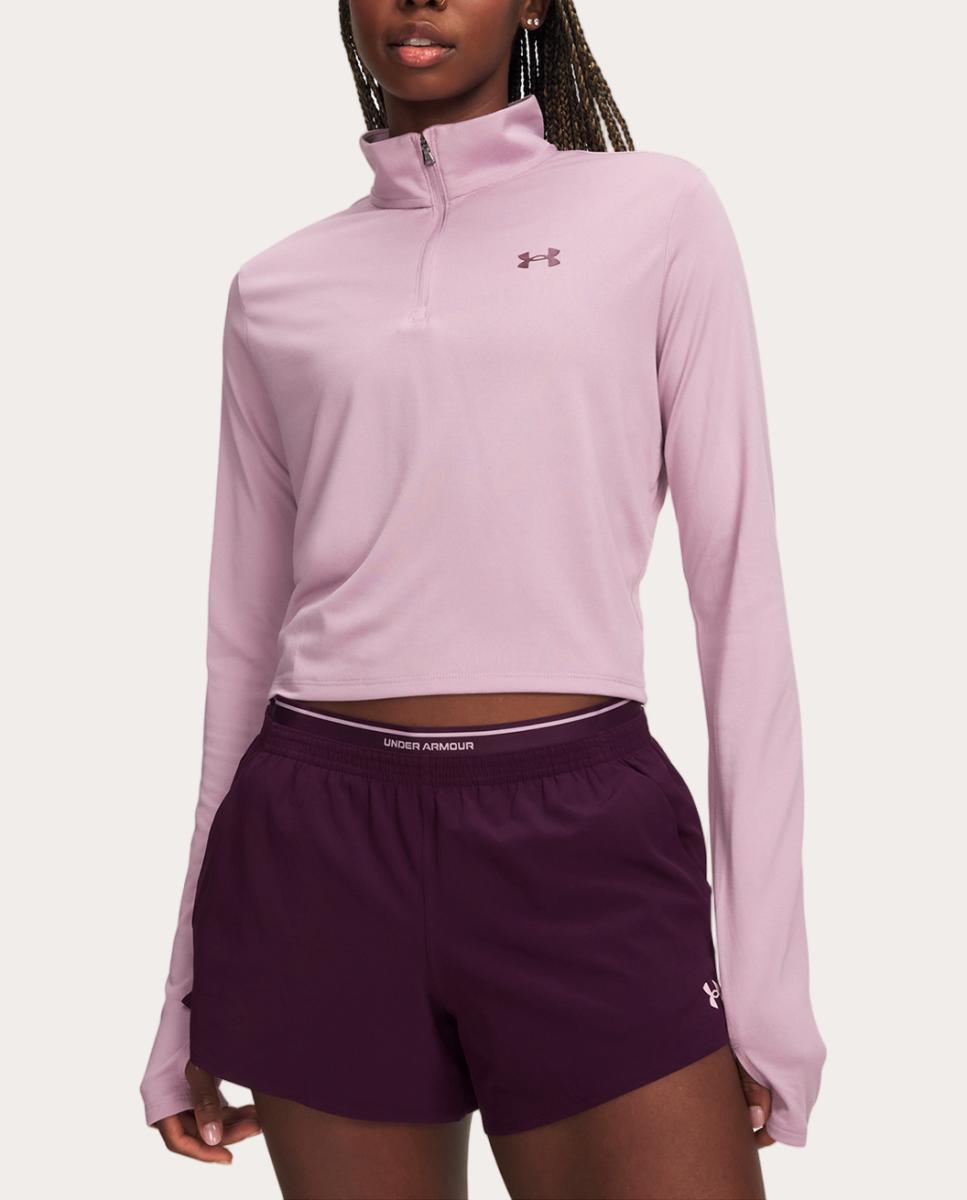 Sudadera de mujer UA Tech Branded HZ Under Armour - Rosa Rosa-1
