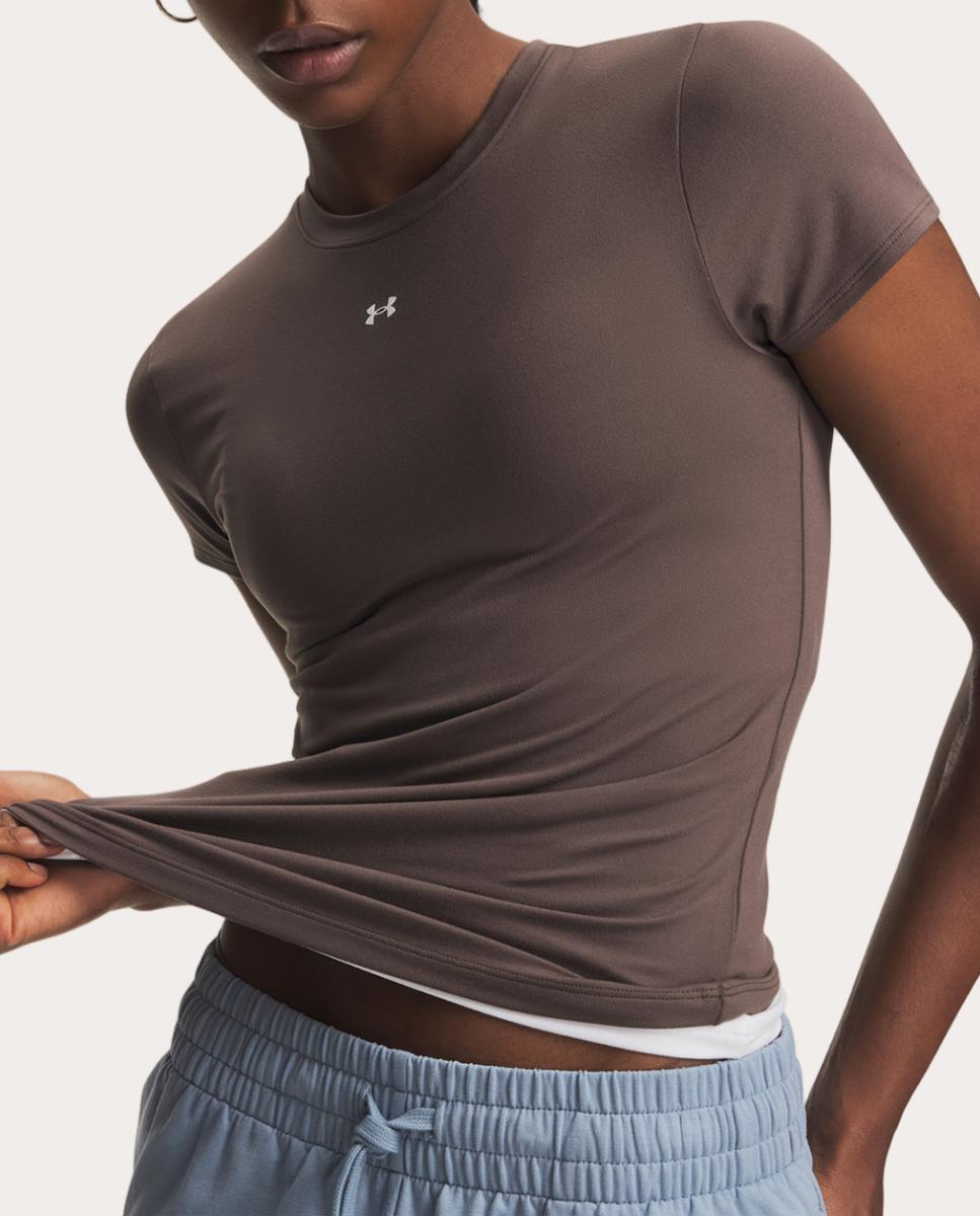 T-shirt de Mulher Motion Fitted SS Cinzento-escuro-3