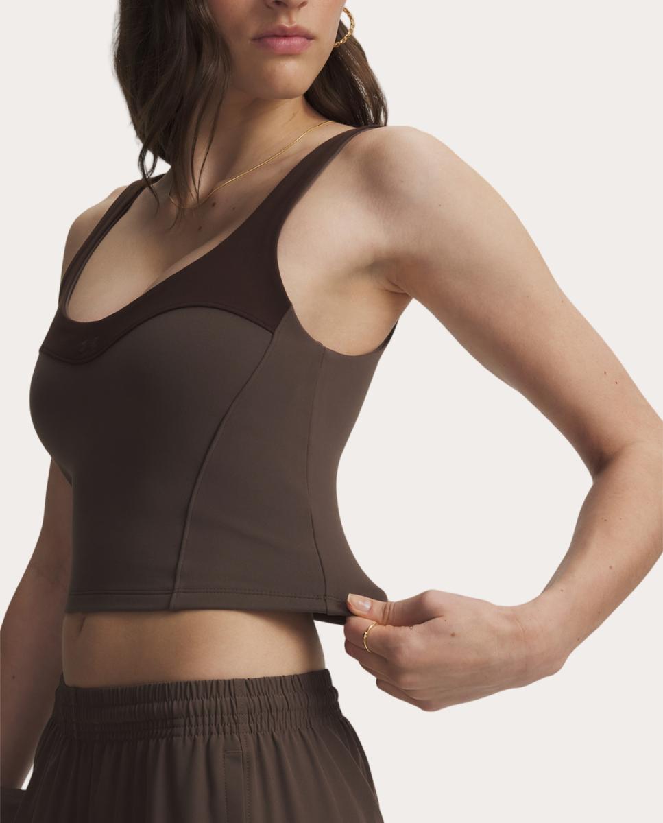 T-shirt de Mulher Motion Colorblock Tank Cinzento-escuro-3