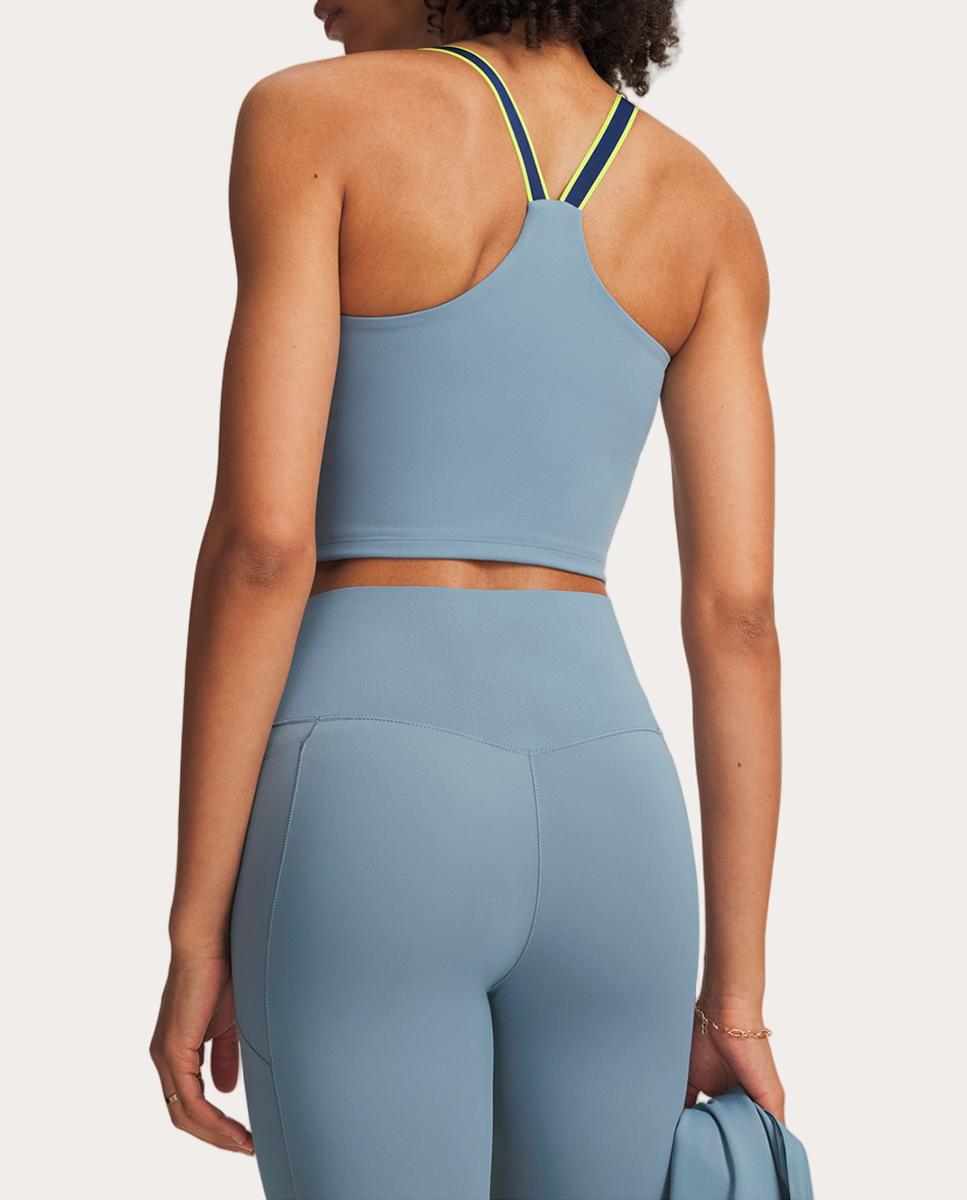 T-shirt de Mulher Motion Sport Tape Tank Azul / Cinzento-2