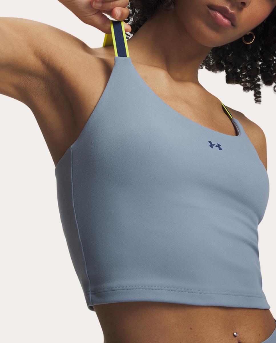 T-shirt de Mulher Motion Sport Tape Tank Azul / Cinzento-3