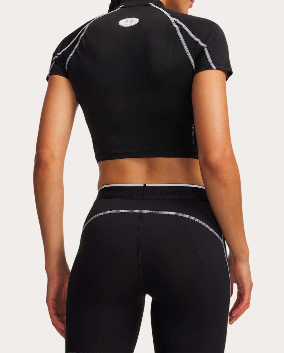 T-shirt de Mulher HeatGear Elite Crop Mck SS Preto-2