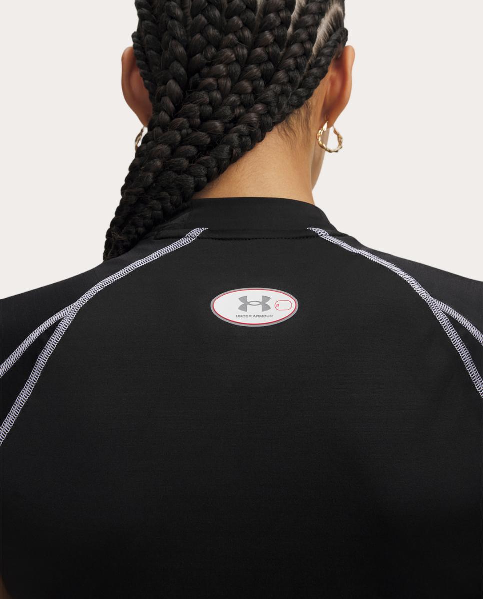 T-shirt de Mulher HeatGear Elite Crop Mck SS Preto-3