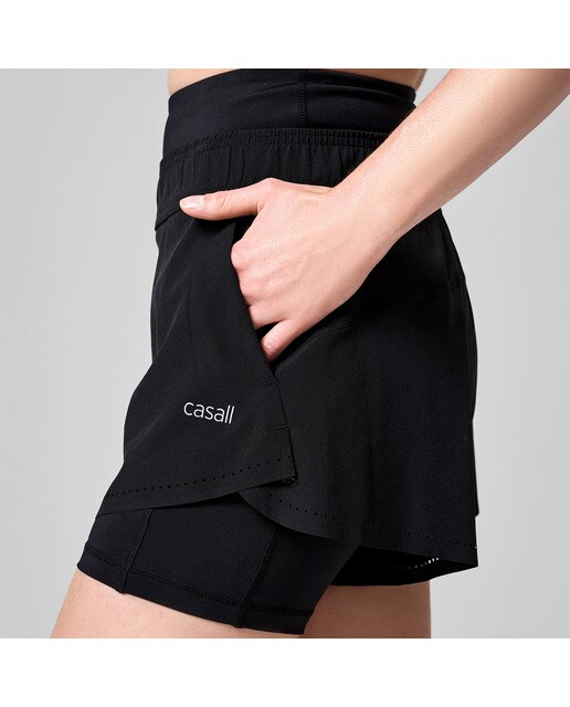 Calções de Mulher Shaping Double Shorts Preto-3
