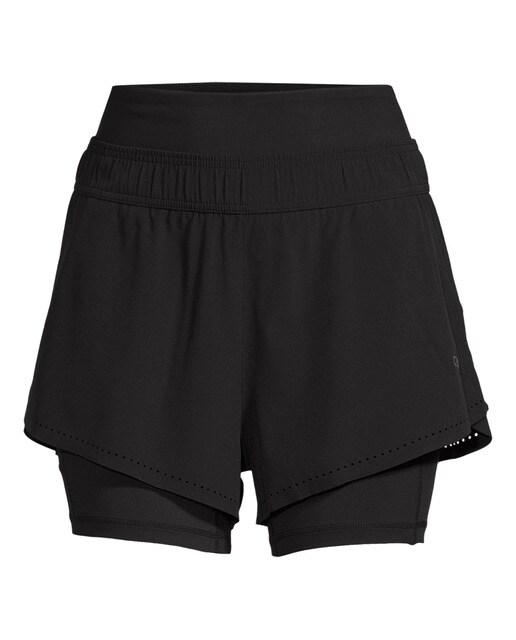 Calções de Mulher Shaping Double Shorts Preto-4
