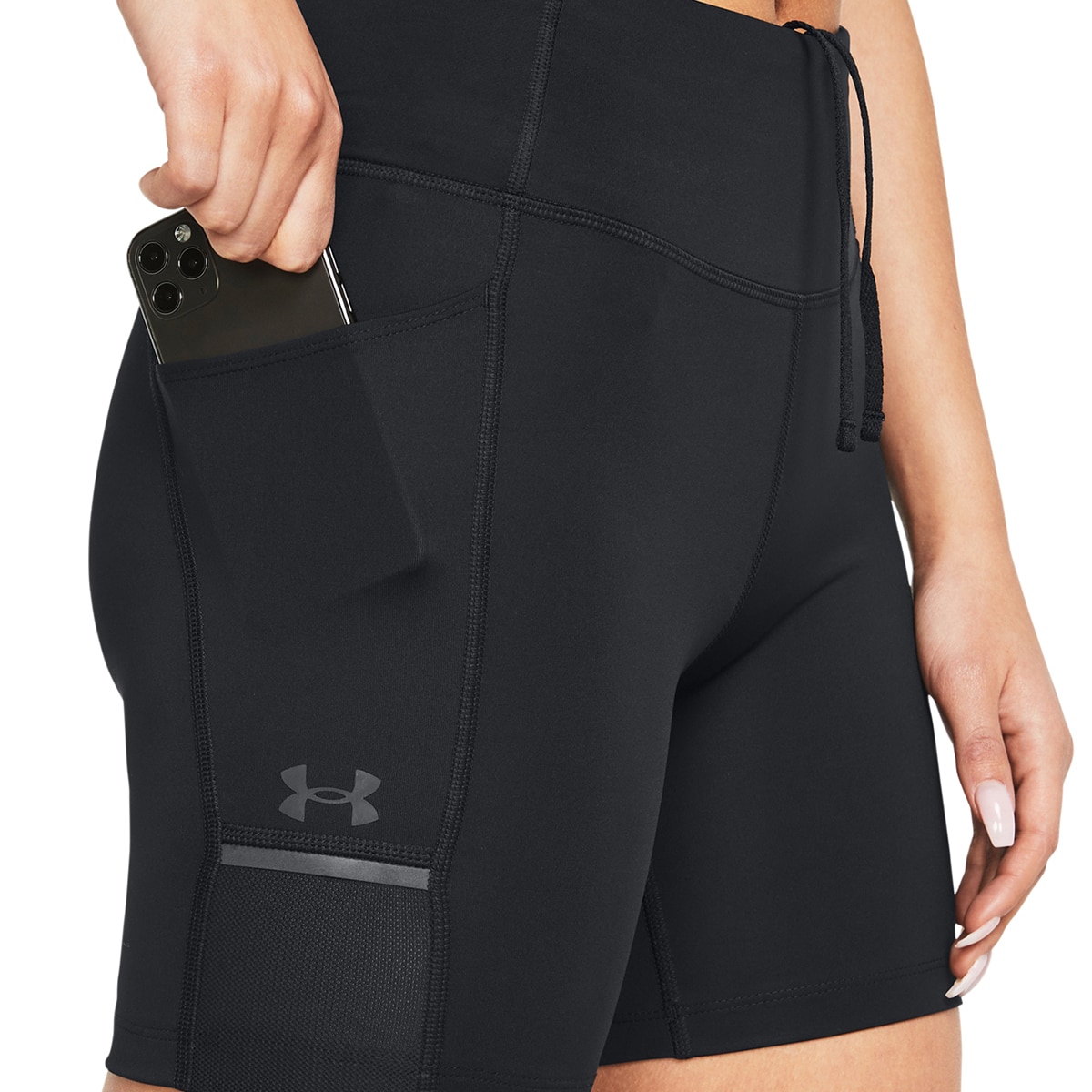 Calções de Mulher Launch Tight - 15 cm Preto-3