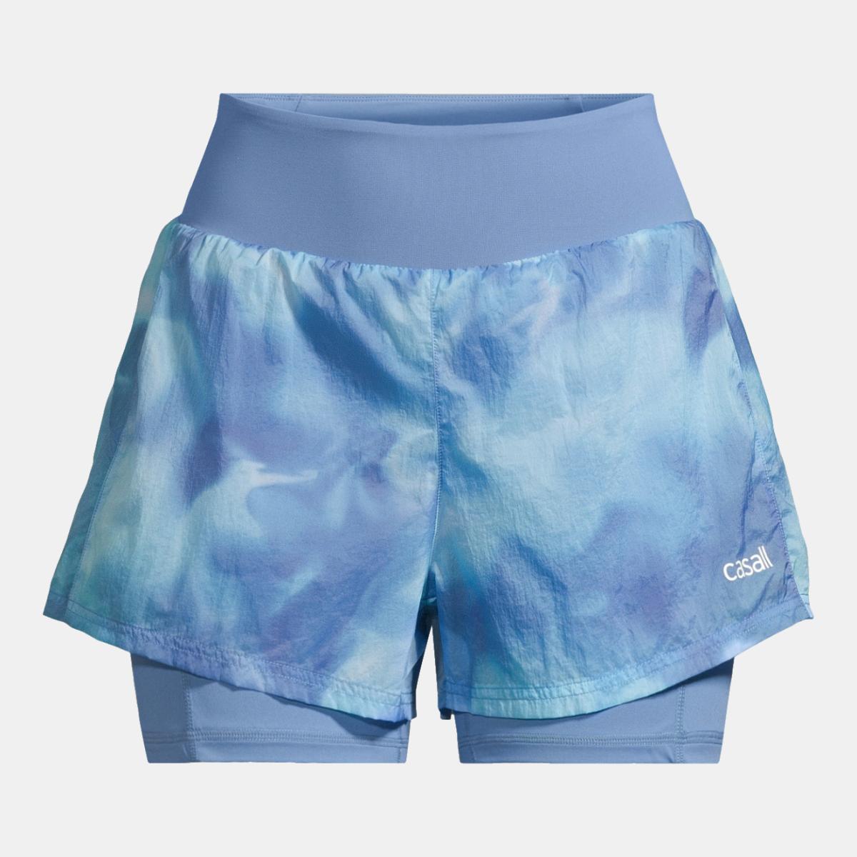 Calções de Mulher Printed Estampado/Azul-7