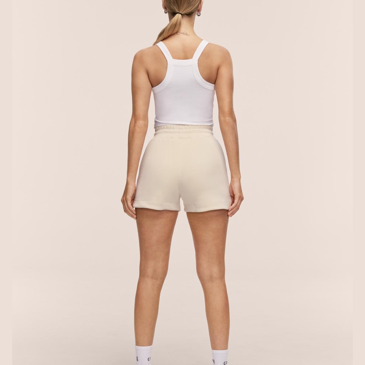 Leggings Tipo Calções de Mulher Peachy Bege-3