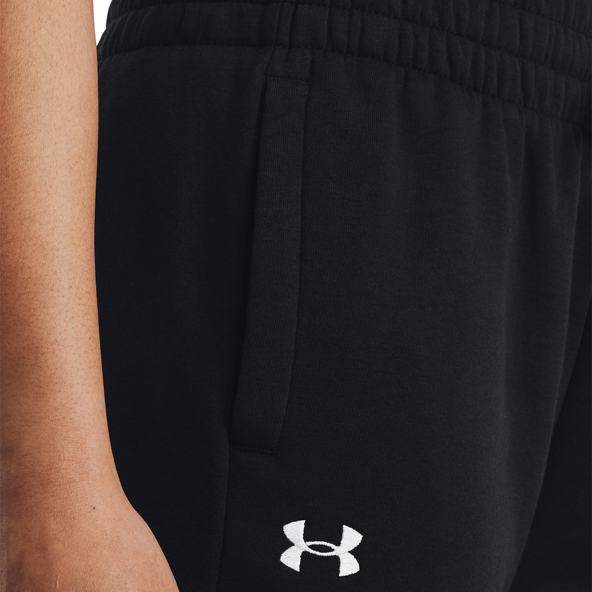 Calças de mulher Rival Fleece Under Armour Preto-3