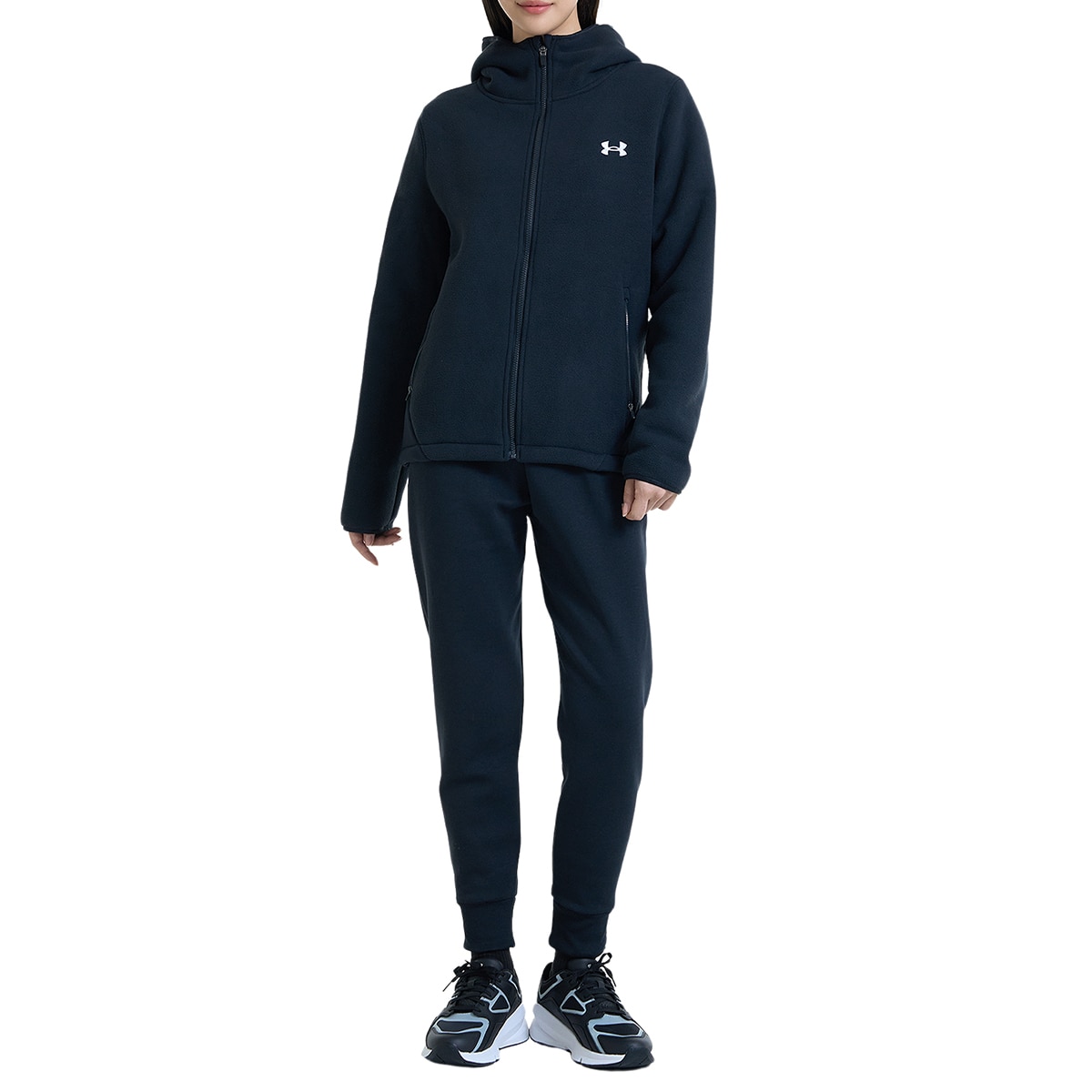 Calças de mulher Rival Fleece Under Armour Preto-4