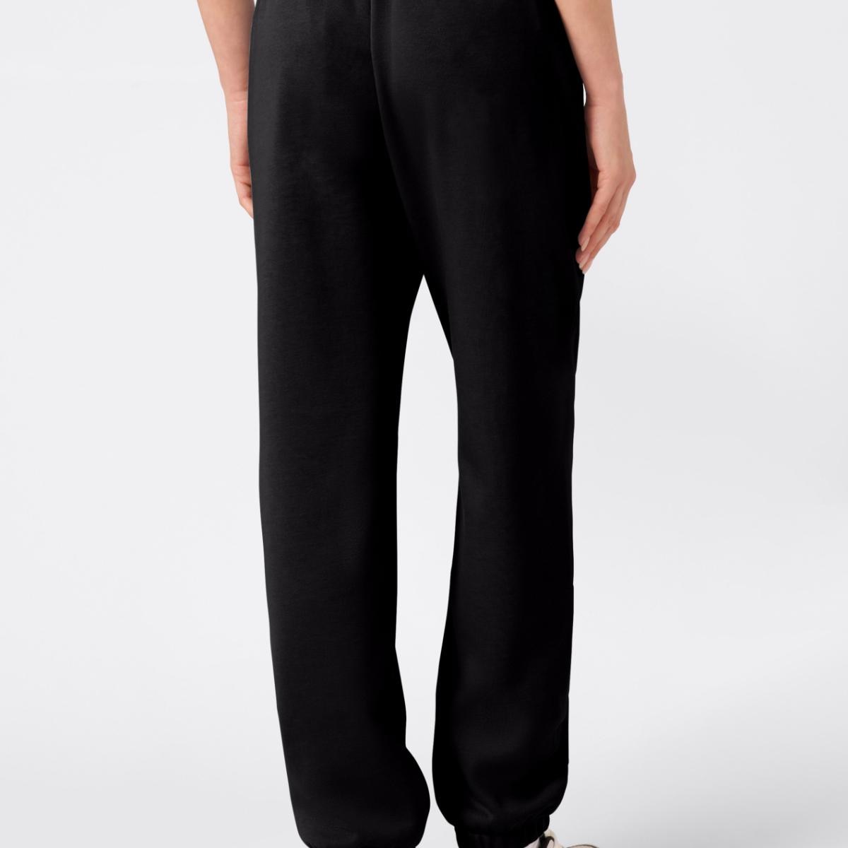 Calças Casual de Mulher Elastic Cuff Pants Preto-2
