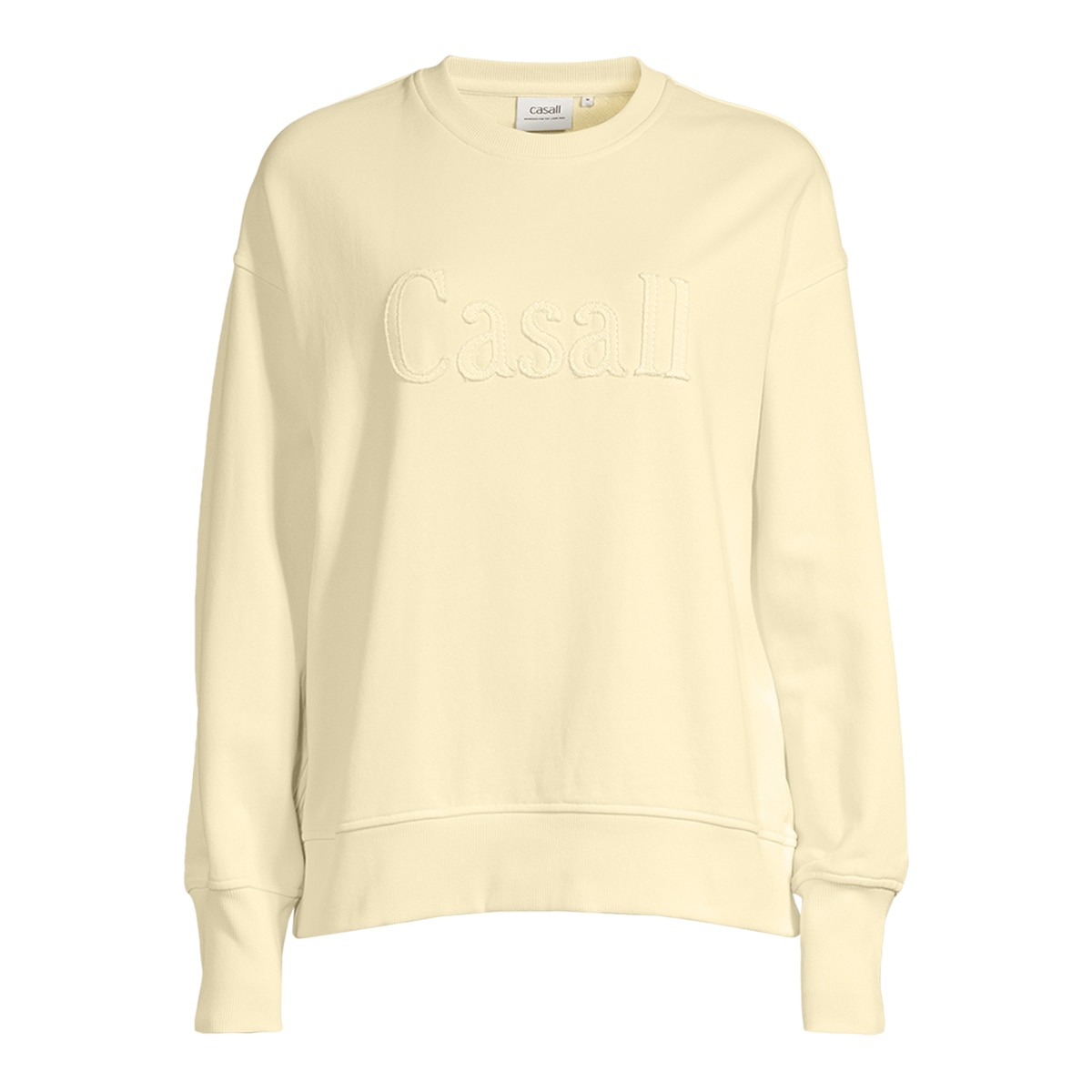 Sweatshirt de Mulher Terry Spring Graphic Crew Amarelo-claro-1