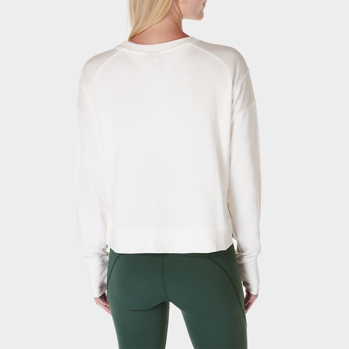 Sweatshirt de Mulher After Class Crop Sweatshirt Branco-2