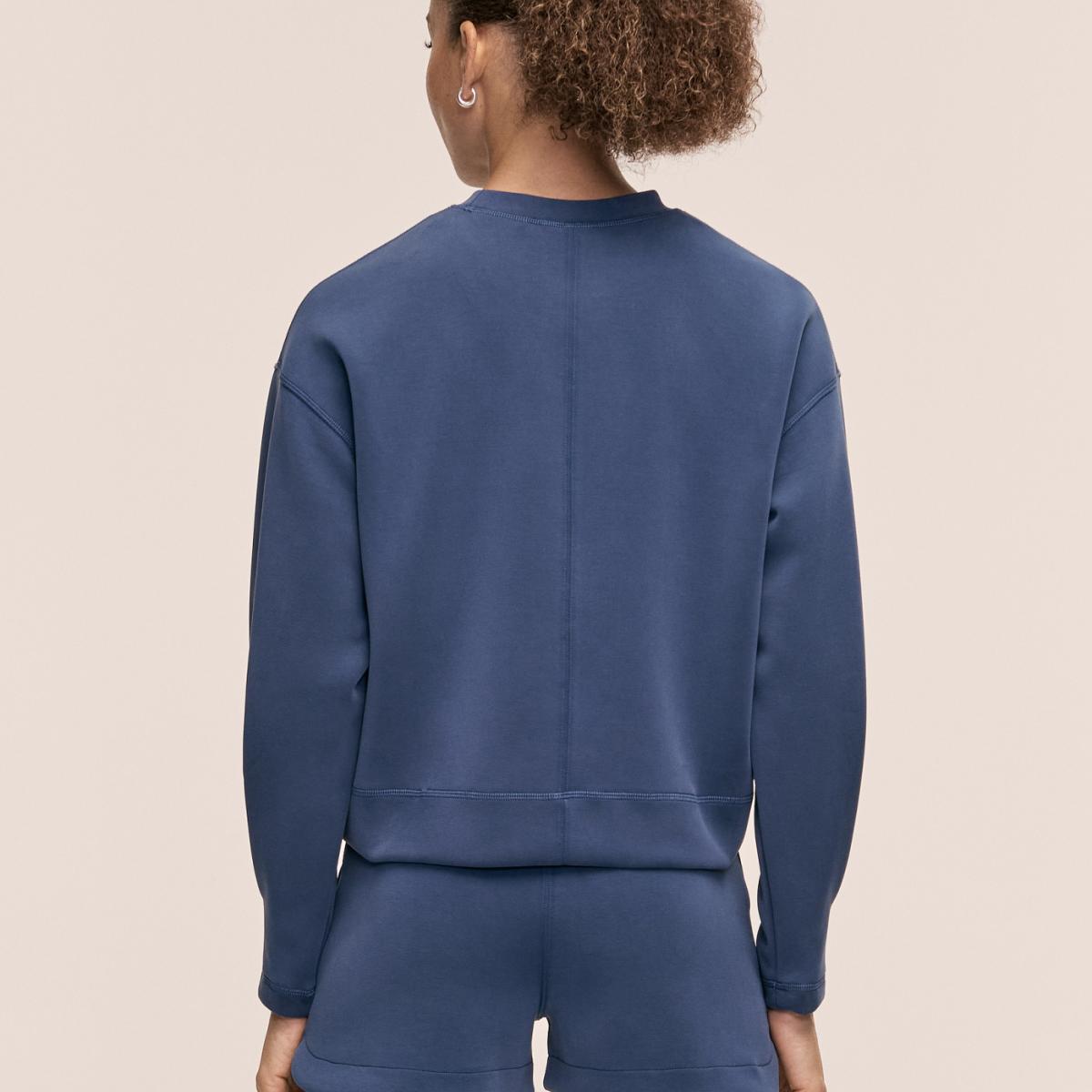Sweatshirt de Mulher Peachy Azul-escuro-2