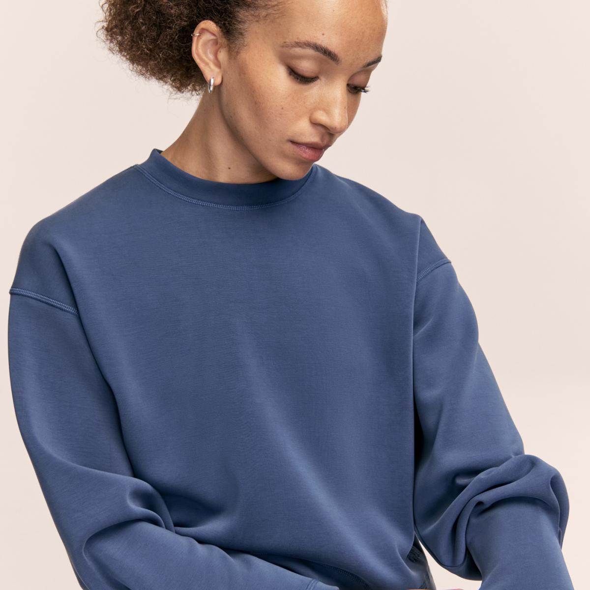Sweatshirt de Mulher Peachy Azul-escuro-3