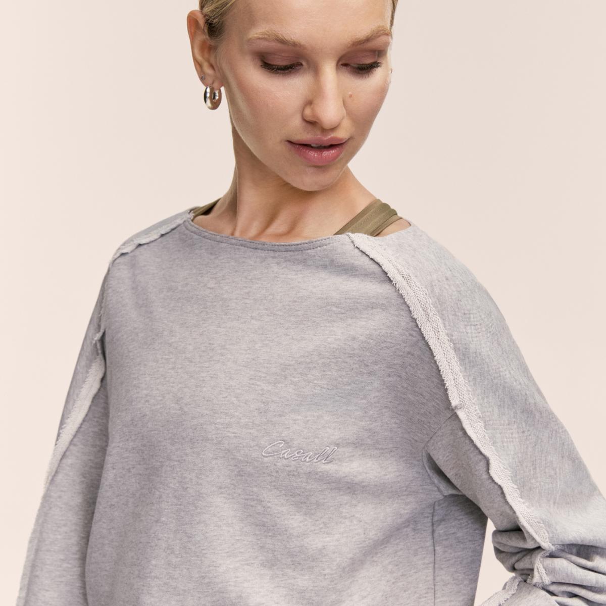 Sweatshirt de Mulher Reversed Cinzento-vigoré-4