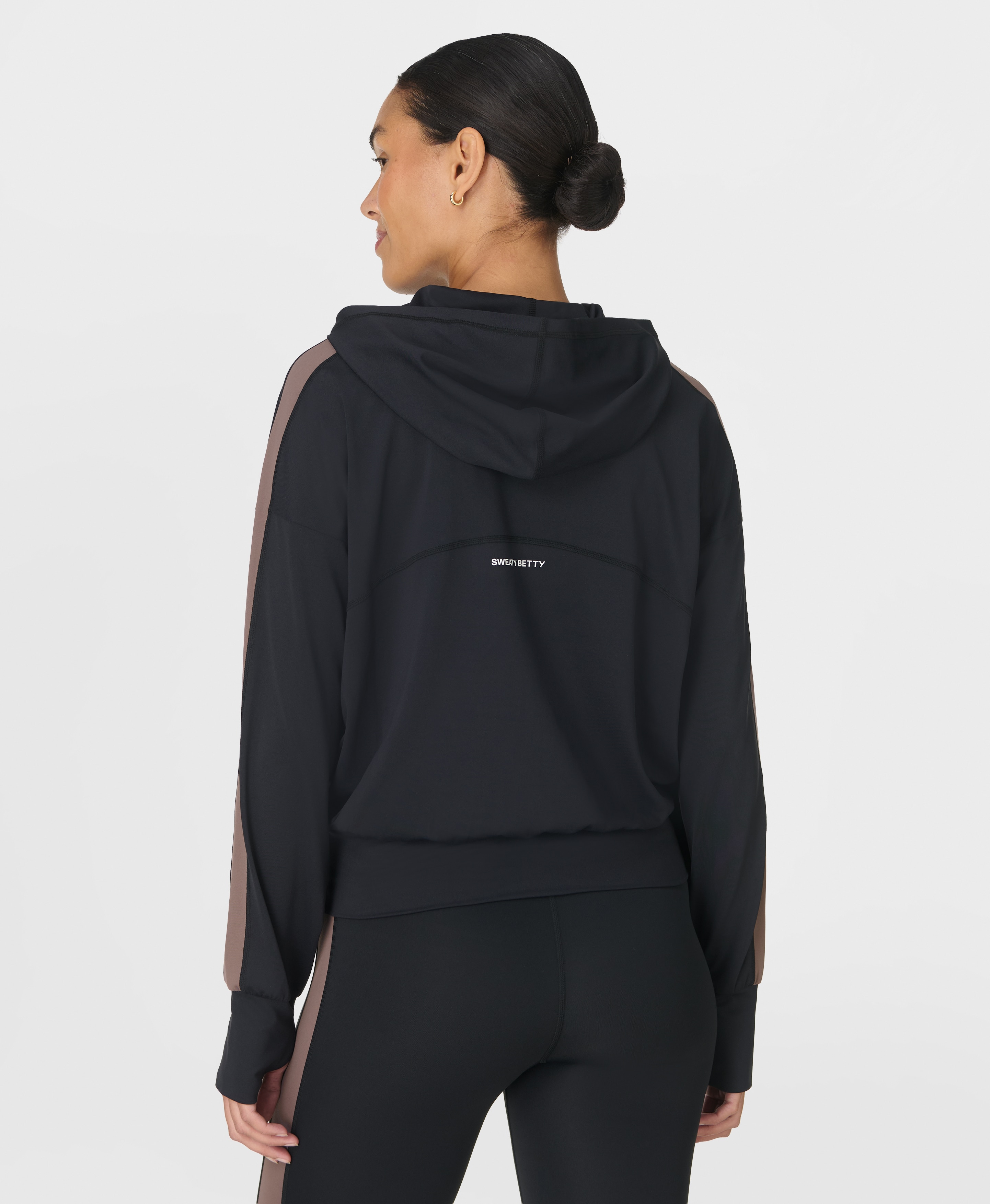 Sweatshirts de Mulher All Day Side Stripe Hoodie Preto-2