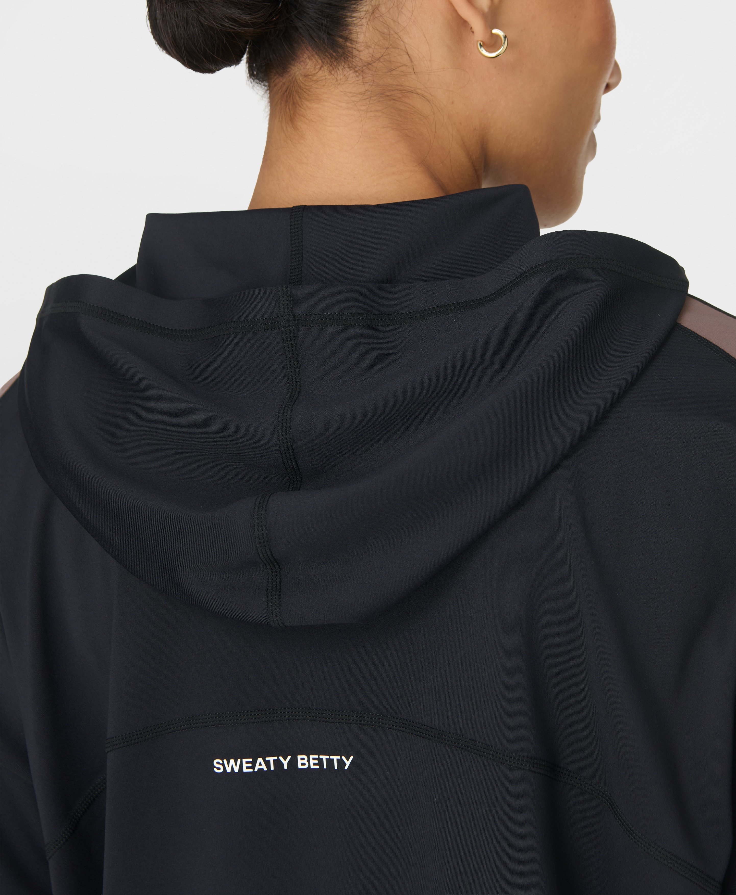 Sweatshirts de Mulher All Day Side Stripe Hoodie Preto-3