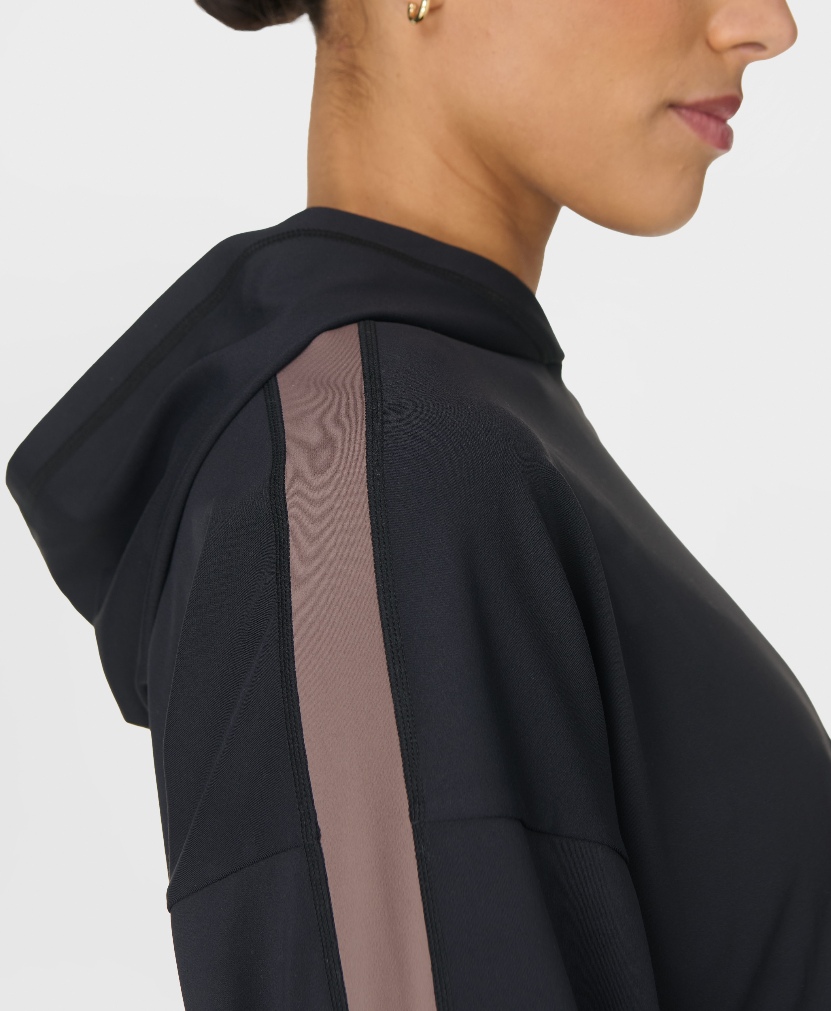 Sweatshirts de Mulher All Day Side Stripe Hoodie Preto-4