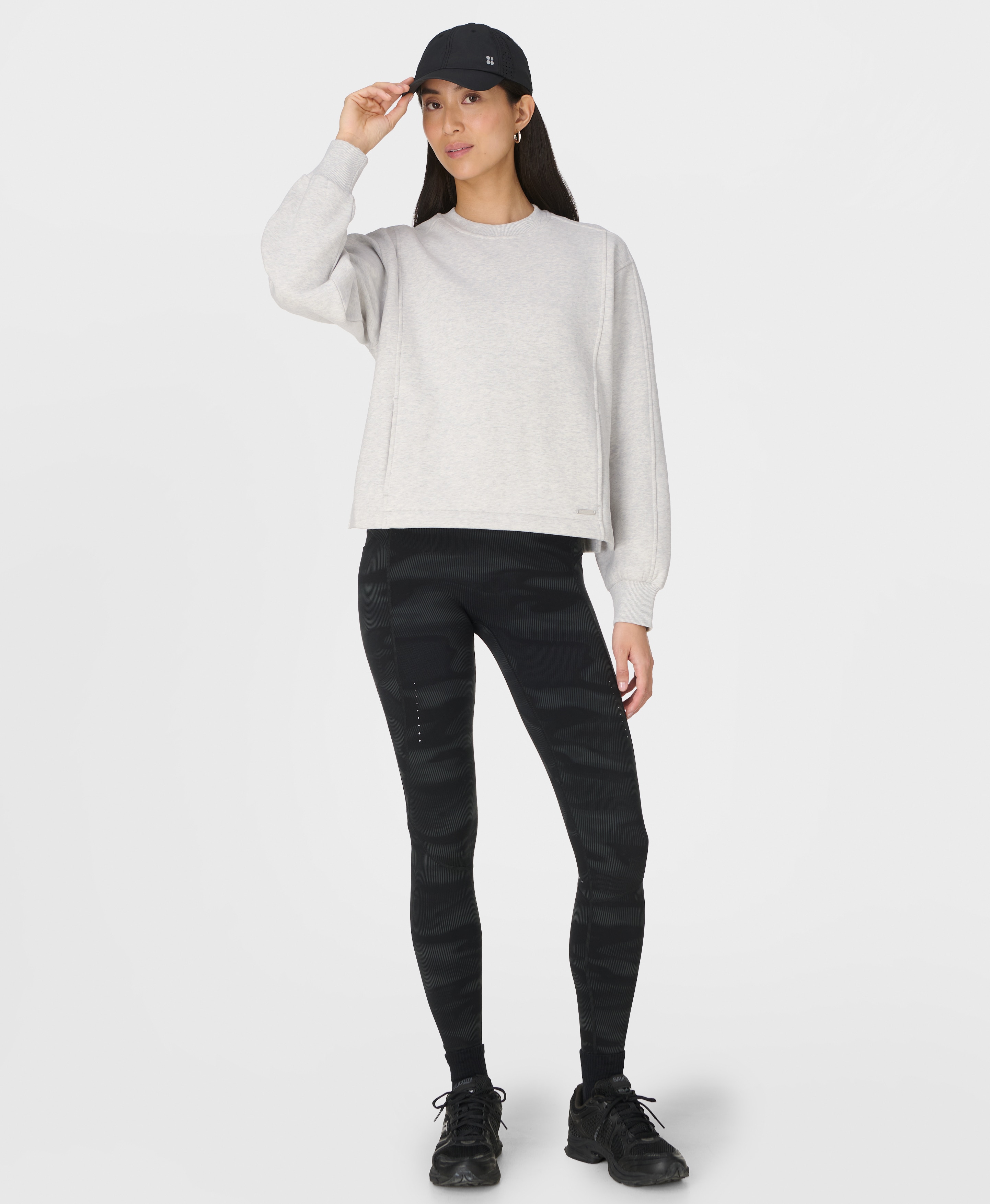 Sweatshirt de Mulher Premium Brushed Crew Bege-5