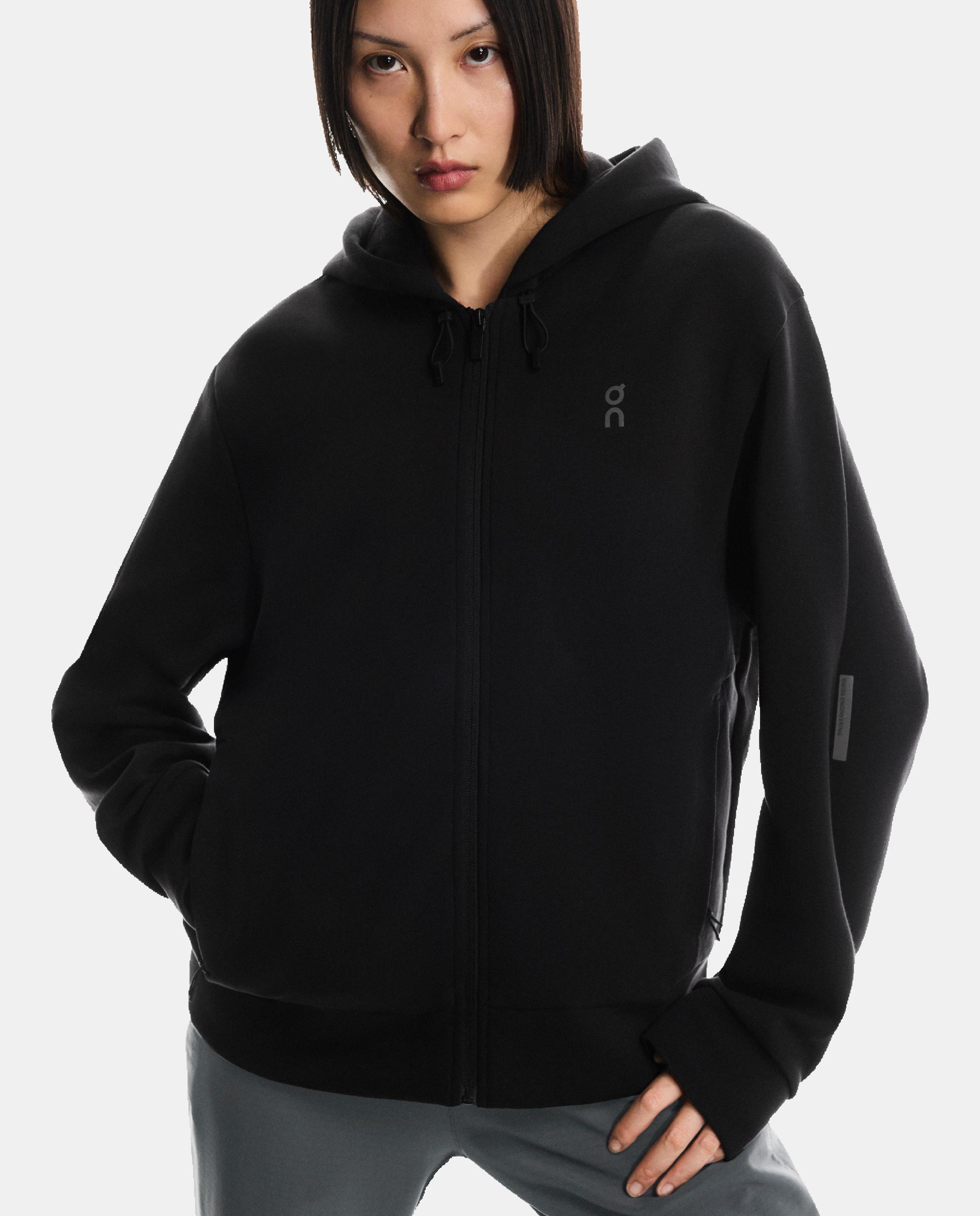 Sudadera de mujer Focus Tech Zip Hoodie ON - Negro Negro-5