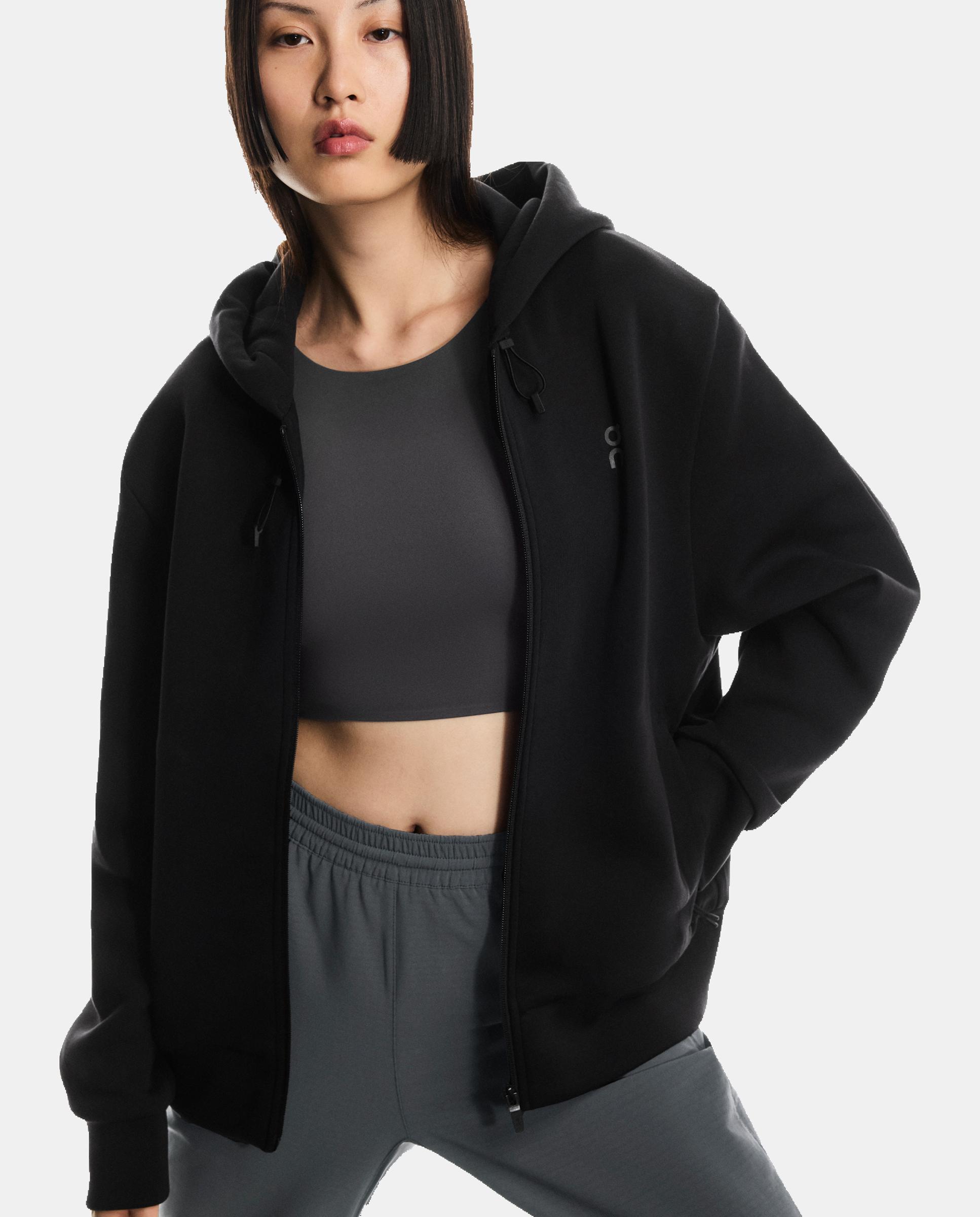 Sudadera de mujer Focus Tech Zip Hoodie ON - Negro Negro-7