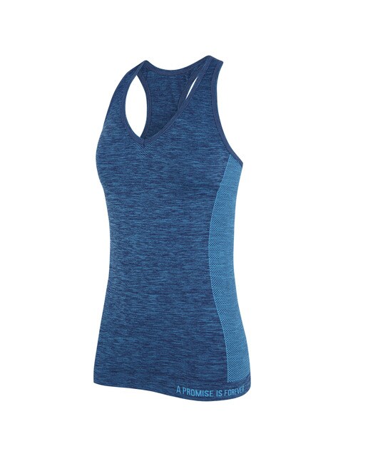 T-shirt de Mulher Seamless Azul-marinho-1