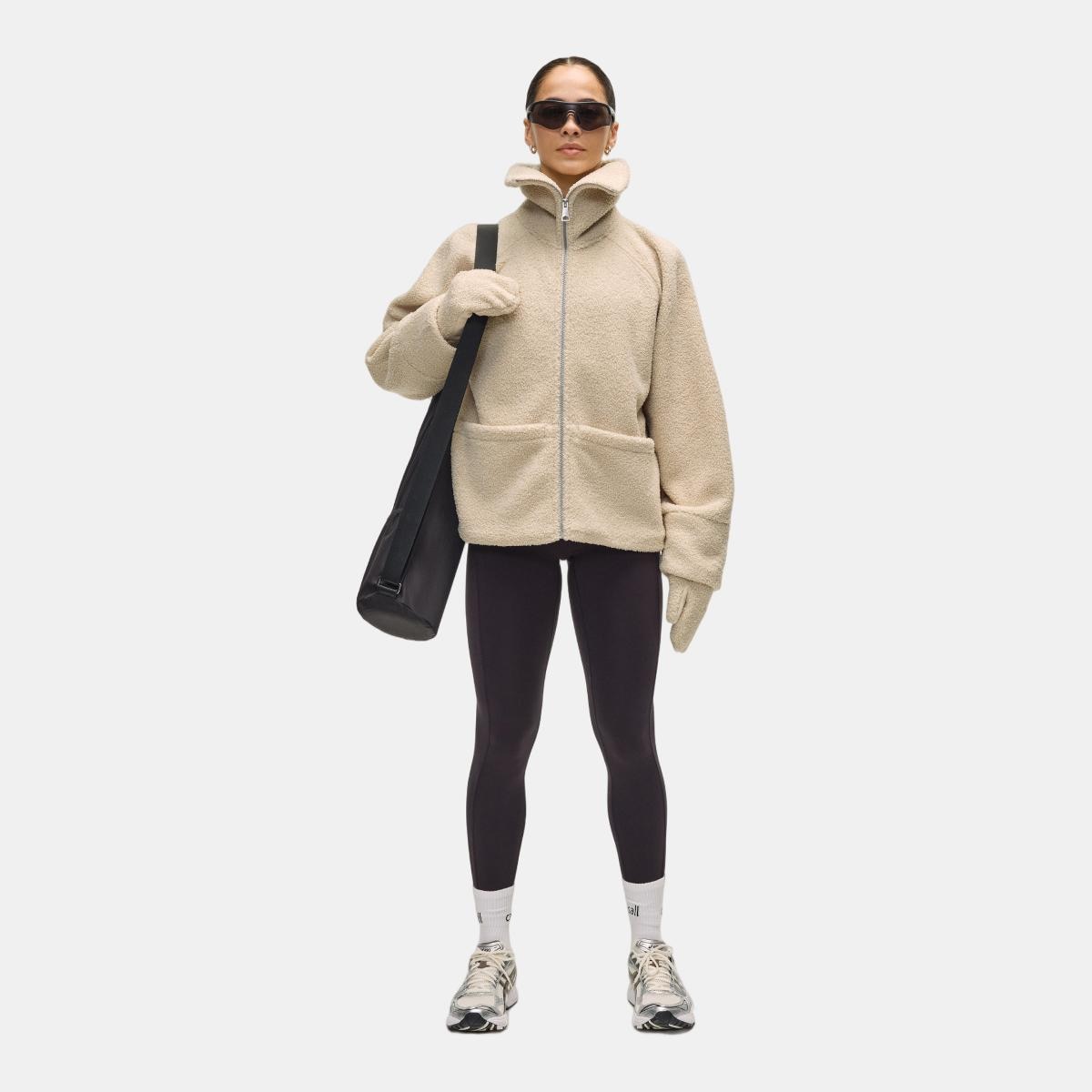 Casaco de Mulher Sherpa Short Zip Jacket Natural-6