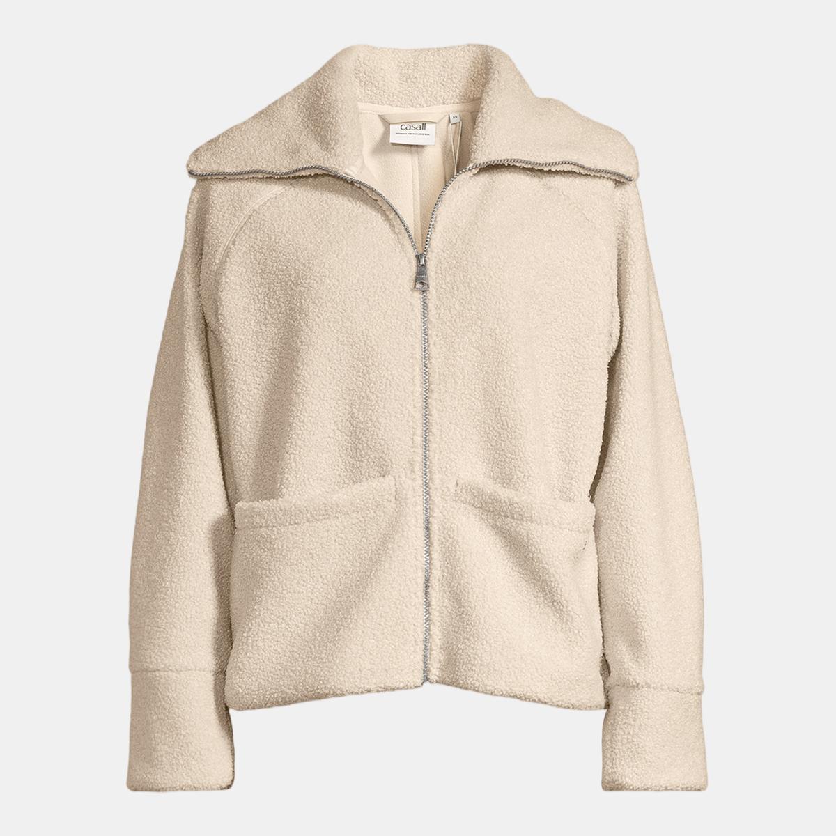 Casaco de Mulher Sherpa Short Zip Jacket Natural-8