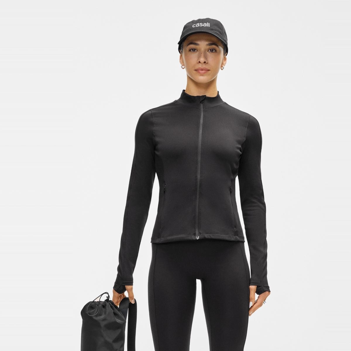 Casaco de Mulher Soft Touch Zip Jacket Preto-1