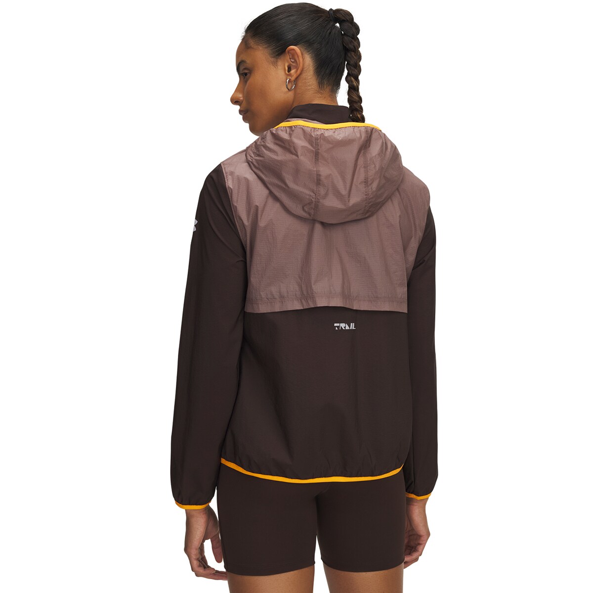Corta-Vento de Mulher UA Trail Run Jacket Castanho-2