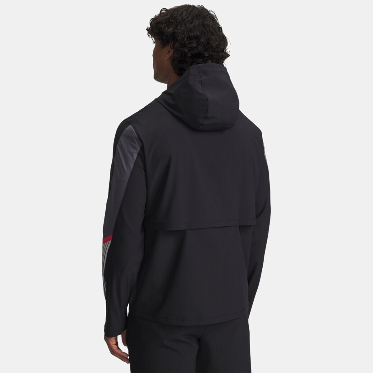 Casaco Corta-Vento de Homem UA Velociti Storm Hooded Jkt Preto-2