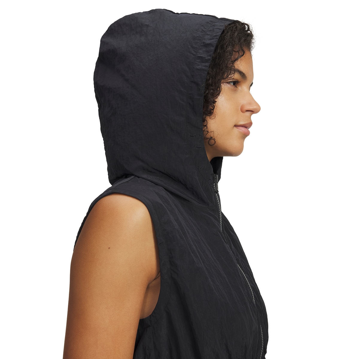 Casacos Casual de Mulher UA Rival Woven Ruched Vest Preto-3