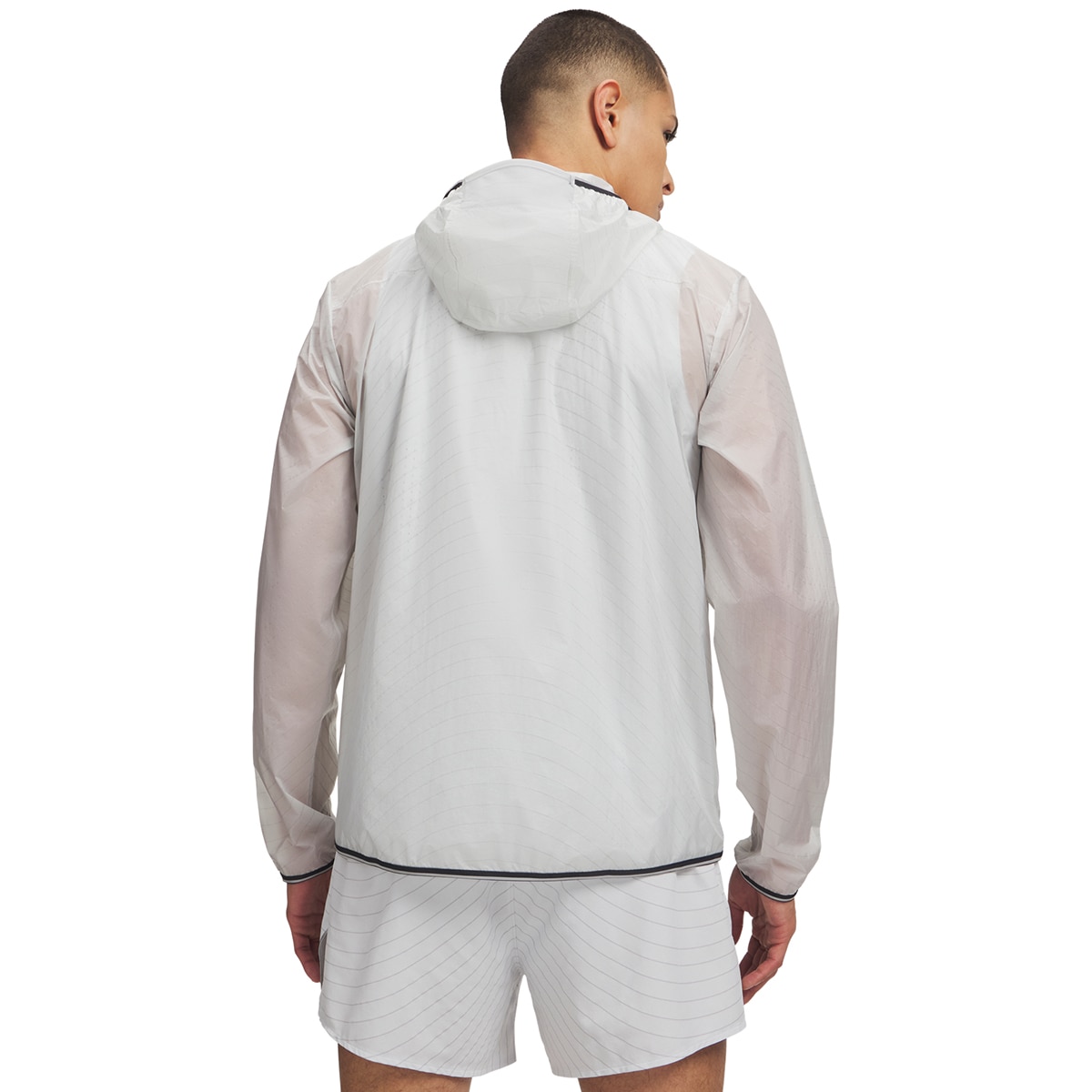Casacos de Running UA Halo Run ReflectiveJacket Cinzento-claro-2